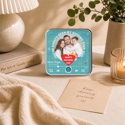 Personalized Musical Fridge Magnet Gift for Papa